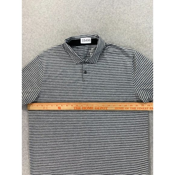 Nike Dri Fit Tiger Woods Striped Short Sleeve Golf Shirt (Men's Large) Gray - Picture 5 of 11